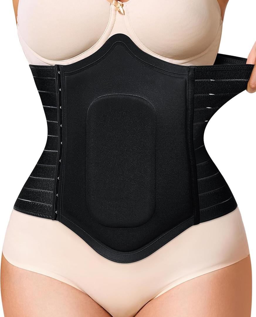 YERKOAD 360 Lipo Foam Post Surgery Ab Board Breathable Tummy Tuck Recovery Waist Cincher Abdominal Compression Board (Black, M)