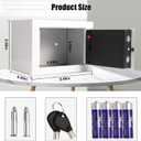 Mini Electronic Safe Box with Digital Keypad & Keys, 0.23 Cubic, 9.06"Wx6.69"Dx6.69"H,Small Safe Deposit Boxes with Coin Slot, Safety Boxes for Home Office Dorm, Money safe,For Cash,Gun(White)