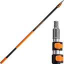 4-12 ft Long Telescopic Extension Pole, Multi-Purpose Extendable Pole
Universal Twist-on Metal Tip, Lightweight and Sturdy // Best Telescoping Pole for Painting, Dusting and Window Cleaning