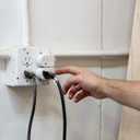 2 x GE Grounded Power Switch, Outlet Extender, 3-Prong, Easy to Install, for Indoor Lights and Small Appliances, Energy Efficient Adapter, Space Saving Design, UL Listed, White, 25511