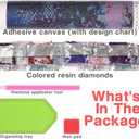 DIY Diamond Painting Kits, 5D Full Drill Rhinestone Cross Stitch Embroidery Art, Funny and Easy