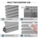 MYshade No-Drill Cordless Horizontal Mini Blinds – 46" W x 48" H Tool-Free Inside Mount Window Blinds with 1" Vinyl Slats, Light Filtering & Privacy, Child & Pet Safe, Gray