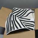 Zebra Print Rug 2x3 Throw - Black and White Zebra Striped Area Rug for Entryway, Bedroom, Home Decor - Animal Print Indoor Door Mat - Washable & Non Slip Lo129