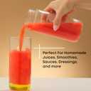 JoyJolt Glass Juice Bottles, 16 oz Glass Bottles with Caps. Set of 8 Juice Containers with Lids for Fridge, and Labels for Juice Jars. Glasses for Juice, Cold Brew Bottles, Smoothie Jars