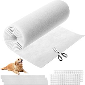 MERV 13 Air Filter Material -23 Ft² Cut to Fit Air Filter Media for Home HVAC, Furnace, AC & Purifier -Filters Dust and Pet Dander as Small as 0.3 Microns-Easy DIY with Hook Tape