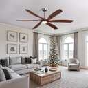 64 Inch Brown Ceiling Fans with Lights, Reversible Quiet DC Motor, Modern Ceiling Fan with Light and Remote, Indoor or Outdoor Use