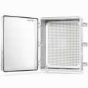 QILIPSU Waterproof Junction Box IP67 Outdoor Plastic Electrical Project Enclosure Weatherproof with Mounting Plate, Wall Brackets, Hinged Clear Cover 20"x16.1"x7.9" CC