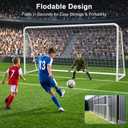 MOPHOTO Soccer Goal, 6X4/8x6/10x6.5/12x6/16x7/18.5x6.5/21x7/24x8ft Soccer Goals for Backyard, Full Size Soccer Goal for Teens & Adults Training