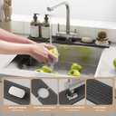 Faucet Mat for Kitchen Sink, 23.6" Diatomite Stone Drying Mat For Kitchen Counter, Prevents Moisture, Super Absorbent, Quick Drying Sink Splash Guard for Bathroom (Dark Gray)