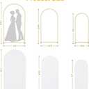 GRENTY Metal Arch Backdrop Stand and Cover Set 7.2FT/6.6FT/6FT, Wedding Arch Frame with Spiral Rotating Joint, 3 Wrinkle-Resistant Cover for Birthday, Anniversary, Wedding, Party, Baby Shower
