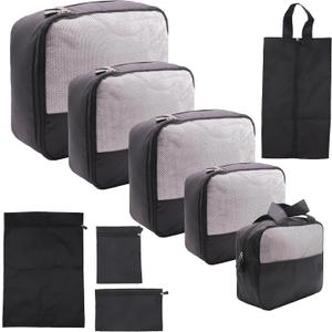 DoubleTrip Packing Cubes for Suitcases Carry on Luggage Organizer 6 Set Travel Accessories Lightweight Storage Bag Space Saver Clothes Pouch Large