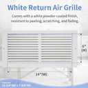 Howeall 14"W x 6"H [Duct Opening Size] Steel Return Air Grille, Air Return Vent Cover for Ceiling and Sidewall - HVAC Air Vent Covers - [Outer Dimensions: 15.75"W x 7.75"H]