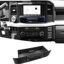 Center Console Drawer Fits for 2023-2026 Ford F250 F350 F450 F550 8-Inch Screen Console Organizer Tray Dashboard Storage Box Compatible with F250-550 Super Duty Interior Accessories