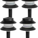 GreenLighting Paradise Low Voltage Landscape Pathway Lights - 2 Tier Outdoor Garden Lights - Easy, Simple Installation - Walkway, Lawn, Landscape Lighting (Black, 4 Pack)