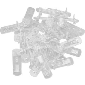 Sonew 30pcs Plastic Locking Shelf Pins, Locking Shelf Support Pegs with Clear Clips for 18 To 20mm Cabinet Shelf