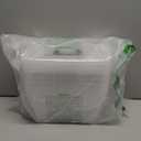 Plastic Storage Bins with Lids 6 Pack Storage Organizer, 7 Quart Stackable Storage Bins with Buckle Lids and Handle easy for Home Office Pantry Organization, Clear (Black)