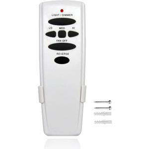 Hampton Bay Ceiling Fan Remote Replacement UC7078T FANHD L3H2003FANHD FANHD6 L3H2010FANHD RR7078TR 7066TX UC7083T UC7848T with Reverse Button and Wall Mount