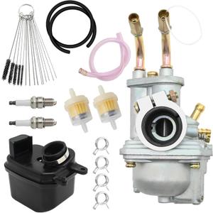 Anxingo PW50 Carburetor with Air Filter Fuel Filter Replacement for Yamaha PW50 Y- Zinger YT60L YT60 TRI-ZINGER 1984-1985