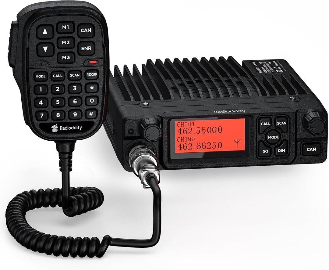 Radioddity DB40-G GMRS Mobile Radio, 40 Watts Long Range Two Way Radio, GMRS Repeater Capable, 199 Channels, Supports UHF Scanning and Receiving, VOX Perfect for Off Roading, Vehicle Driving