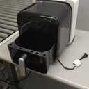 HealSmart 7.5QT Large Air Fryer with Visible Window, 12-in-1 Digital Preset & Custom DIY Functions, Precise Temp Control, Dishwasher Safe Components, Black