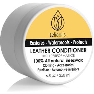 Leather Conditioner - Natural Clear Leather Repair Care Balm - Waterproofing Leather Salve Restorer, Softener & Protector - for Upholstery, Furniture, Shoes, Sofa & More (250 ml)