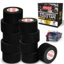 XFasten Wire Harness Tape 2 Inch x 50 ft (10-Pack 500ft Total) Residue-Free Cloth Electrical Felt Tape for Automotive Wiring Loom Wrap, High Temp and Abrasion Resistant, Noise Dampening Insulation (Black)