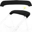 3Bow Bimini Top Storage Boot Cover with Light Hole Bimini Cover Boot Waterproof 900D Marine Grade Pontoon Bimini Top Replacement Boot,6'L 67"-72" W Black