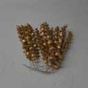 Waydress 12 Pieces Gold Eucalyptus Stem 16 Inch Artificial Eucalyptus Spray Fake Leave Decor Fall Faux Floral Arrangement Faux Flower for Wedding Party Bouquet Home Farmhouse Vase DIY Craft