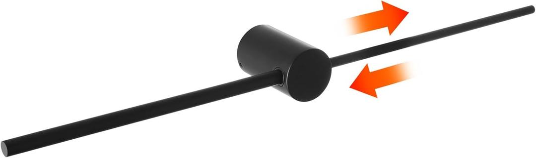 Adjustable Bath Towel Bar Single Bars Towel Rack Rod Wall Mounted SUS304 Stainless Steel Bathroom Towel Holder Toilet Kitchen Towel Shelf Single Layer Modern (Matte Black(600mm))