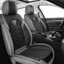 Fit for Toyota Corolla Seat Covers 2001-2026,Premium Leather, 360 Full Protection, Thick Padding & Memory Foam, Waterproof & Stain-Resistant Car Seat Cover Front Set (2 Seat,Gray&Black)