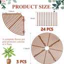 Sawysine 3 Pcs Plant Pot Cover Plant Protector from Animal Flower Pot Grid with Center Cutout Flower Cover Soil Protectors(Coffee,11.8 in)