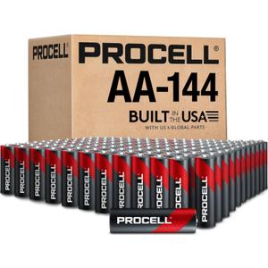 PROCELL Alkaline AA Batteries, 1.5V, Double A Battery with Long-Lasting Power, All-Purpose Industrial Batteries AA Size 144-Count Bulk Pack, Professional Power for Facility Devices