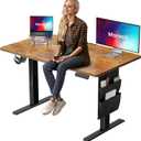 Marsail Standing Desk Adjustable Height Home Office Desk,48x24 Inch Electric Standing Desk, Stand up Desk with Storage Bag,Headphone Hook for Computer Workstations Desk 4 Memory Preset (Rustic Brown)