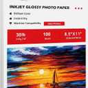Koala Glossy Thin Inkjet Paper 8.5x11 Inches 100 Sheets Compatible with Inkjet Printer Use DYE INK 115gsm