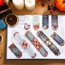 2 x Kingdder 50 Pcs Thanksgiving Magnetic Bookmarks Bulk with Bible Verse 10 Design Christian Religious Fall Magnetic Bookmarks Clips Gifts for Thanksgiving Fall Reading Women & Men Book Lovers