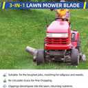 GICOOL 942-04290 Mulching Mower Blade for Cub Cadet 46 inch LTX 1045 1046 XT1 LT46 XT2 LX46 Mower Blades Replaces OEM. 742-04244, 942-04244, 942-04290-X, 6-Star Mounting Pattern