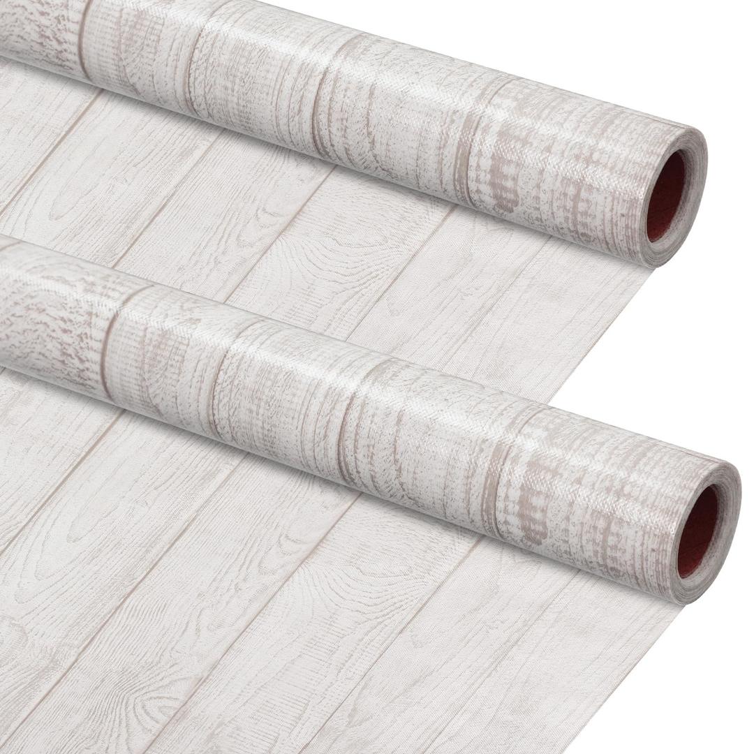 Kolldenn 2 Rolls White Wood Fabric Paper Bulletin Board Roll 4 x 12 ft