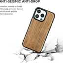 Premium Wooden Case for iPhone 16/16 Plus / 16 Pro / 16 Pro Max  Natural Walnut Wood & Shockproof TPU Edge | Sleek, Durable, Eco-Friendly Protective Cover (iPhone 16 Plus)