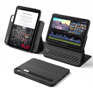 ESR for iPad Air 13 Inch Case (2025/ 2024) M3/ M2, Removable Magnetic Cover, Adjustable Portrait/ Landscape Stand with Raised Screen View, 9 Standing Angles, Shift Series, Durable Black