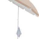 JEAREY 6.5ft Sun Shade Umbrellas, Portable Umbrella with Stand, Lightweight Sun Protection Free Standing Sport Umbrella for Outdoor Sports, Camping, Fishing, Patio, Beach, Beige