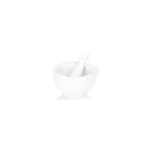 LEETOYI Porcelain Small Mortar and Pestle, Ceramic Herb Grinder Pill Crusher Set, 3.3 inch White
