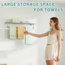 Alise Towel Racks for Bathroom Wall Mounted,24 Inch Bathroom Towel Rack with Tower Bar,Double Towel Racks for Bathroom,SUS304 Stainless Steel Bathroom Towel Holder Polished Chrome