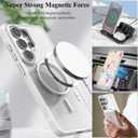 Nvollnoe for Samsung Galaxy S26 Ultra Case with Card Holder[with 1 Pic Fingerprint Unlock Screen Protector] Shockproof with Kickstand Detachable Wallet Magnetic Case for Samsung S26 Ultra(Clear)