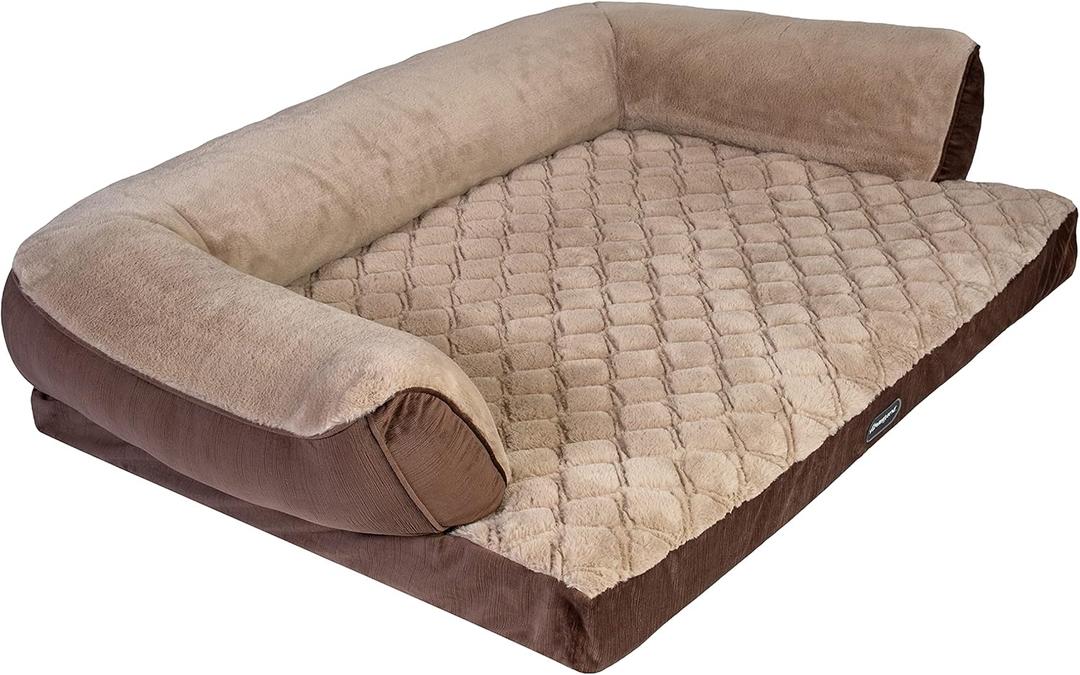 Beautyrest Super Lux Sofa Dog Bed (Large, Brown)