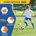50 Pack 3.15 Inch Mini Cones for Sports Drills,Agility & Footwork Practice,Portable Small Cones for Indoor Outdoor Soccer,Basketball,Team Activities