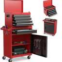 ERGOMASTER Tool Chest Heavy Duty Rolling Tool Box with Cabinet 5-Drawer for Lockable & Removable Cabinet for Garage and Workshop - Multicolor