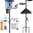 Bird Feeder Pole Squirrel Proof, 92 Inch Heavy Duty Bird Feeder Pole for Outdoor Metal Pole Birds Feeding Station for Wild Birds Watching Attracting (BirdsHouse Not Included)
