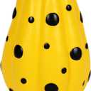 MYFLOCY Pumpkin Vases for Flowers Halloween Pumpkin Vase Centerpieces for Tables Decorative Fall Pumpkins Planter for Home Decor (Orange, Black Circle)