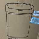 BestOffice | 13 Gallon Trash Can with Lid | Automatic Touchless Garbage Can | Odor Control | Modern Oval Design | Easy to Clean | Stainless Steel | Fits Any Kitchen, Bathroom, Office or Home