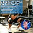 Bareform Meniscus Brace. Relieves Knee Pain And Meniscus Tears, And Provides Patellar Support. Suitable For Running, Squats, Basketball, Fitness, And Other Sports, Unisex. (X-Large) (Black)